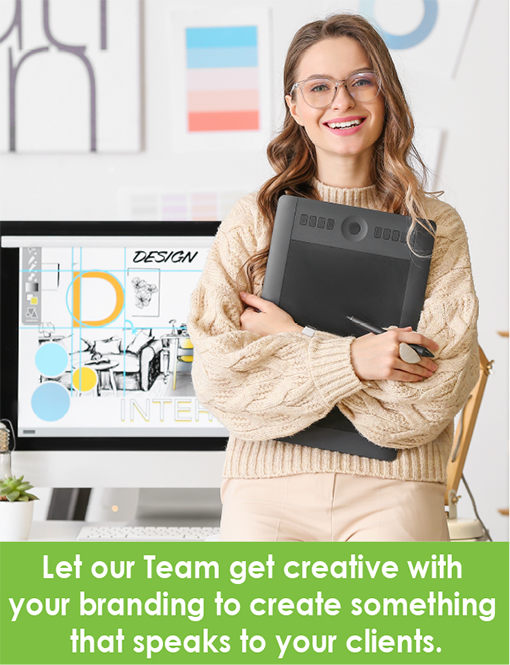 Creative-Team-Kprint Young woman with a drawing tablet and computer with graphics software